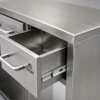 Banc de travail en acier inoxydable réutilisable en forme de L OSCAT, robuste, pour clinique vétérinaire, bureau pour hôpital vétérinaire, clinique animale