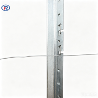 Système de poteaux de clôture en Y en métal galvanisé robuste, nouveau design d'usine, avec clips
