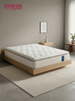 Colchón Híbrido Enrollable LOONGFUNG de Tela Resistente para Hogar y Hotel con Resortes Encapsulados y Espuma CertiPUR-US, Tamaños King y Queen