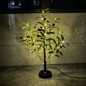 Lámpara de Mesa LED Estilo Nórdico con Diseño de Olivo, Luces de Hadas Minimalistas para Dormitorio, Oficina, Cafetería, Ambiente Festivo - Product Image 2