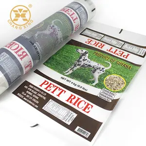 Multy-Kleuren Rotogravue Custom Gedrukt Hdpe Ldpe Witte Pe Rijst Verpakking Film Roll Voor 5Kg 10Kg 25kg Rijst Wrapper