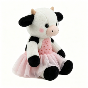 Peluche de vaca personalizado, peluche de vaca bailarina, peluche de vaca con tutú, peluche de vaca en blanco y negro, juguete de peluche de animal de granja - Product Image 3