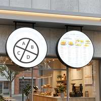 Écran LED rond personnalisé, logo de marque, signalisation numérique avec écran circulaire LED double face pour extérieur/intérieur pour les entreprises
