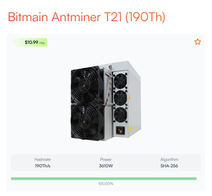 Lợi nhuận cao BT khai thác bitmain antminer T21 190th BTC Bitcoin thợ mỏ Trung Quốc Bitcoin asic thợ mỏ bao gồm PSU 3610W S21 BCH thợ mỏ - Product Image 3
