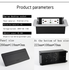 Nhà <span class=keywords><strong>m</strong></span>áy tùy chỉnh phổ Ổ cắ<span class=keywords><strong>m</strong></span> điện PD 20W Sạc Nhanh USB-C văn phòng Bảng đồ nội thất lõ<span class=keywords><strong>m</strong></span> Ổ cắ<span class=keywords><strong>m</strong></span> điện hộp - Product Image 5
