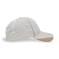 Casquette de baseball pour hommes personnalisée de haute qualité Panneau en caoutchouc Logo Performance Sport Papa Chapeau imperméable découpé au laser Trou perforé