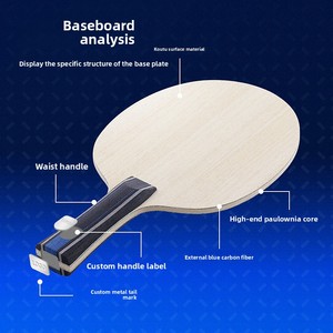 Pala de <span class=keywords><strong>Tenis</strong></span> de <span class=keywords><strong>Mesa</strong></span> Boli FA01 5+2, Exterior Azul, Fibra de Carbono ALC, OFF++, Ping Pong Profesional, Ataque Rápido y Loop - Product Image 4