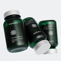 30ml 60ml 80ml 100ml 120ml 150ml Verre de couleur bleu givré Soins de santé Bouteille alimentaire Médecine Pilule Vitamine Capsule Bouteilles en verre