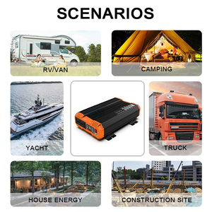 Convertisseur d'énergie à onde sinusoïdale pure haute efficacité 24V 2000W DC vers AC avec écran LCD pour camion, utilisation hors réseau, système de stockage d'énergie domestique - Product Image 2
