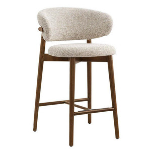 Ghế đẩu quầy <span class=keywords><strong>bar</strong></span> khung gỗ nguyên khối phong cách tối giản hiện đại của các nhà sản xuất đồ nội thất tại Trung Quốc - Product Image 2