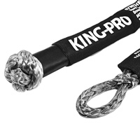 Manchon de protection synthétique souple KING-PRO 1/2"x24" 42 000 lbs résistance à la rupture noir pour kit d'urgence de remorquage automobile
