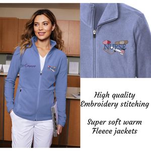Chaquetas de microfibra L151 para mujer 2025, bordado personalizado, Diseña tus propios textos con logotipo - Product Image 1