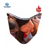 Écran LED flexible P2.5 7680Hz 6000cd, module LED incurvé et pliable, affichage LED incurvé pour mur, pilier, colonne, publicité circulaire