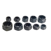 Extracteur d'écrous cassés de vis, lot de 10 pièces, avec boîte, pour 9, 10, 11, 12, 14, 15, 16, 18, et 19mm