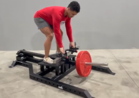 Machine à ramer T-Bar verticale à levier, largeur réglable, avec poignées à charge de plaques, en acier de 4 mm, avec supports à plaques, pour entraînement dorsal en salle de sport commerciale