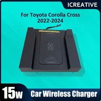Chargeur sans fil pour voiture certifié Qi 15W pour Toyota Corolla Cross XG10 2022-2024, support de tableau de bord, chargeur rapide