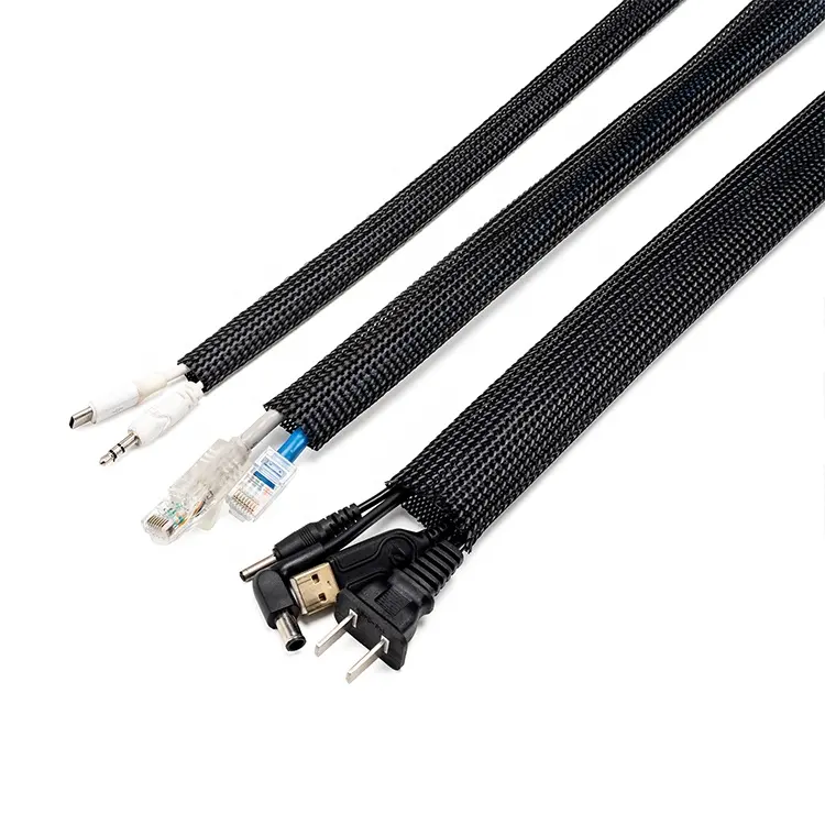 JAS Pet Sleeving Expansível Fio Protetor Resistente Ao Calor Cabo Trançado Mangas Para Cablagem