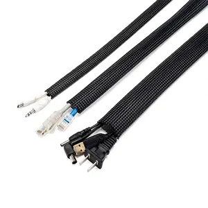 JAS Pet Sleeving سلك قابل للتوسيع مقاوم للحرارة أكمام كابل مضفر مقاوم للحرارة لتسخير الأسلاك