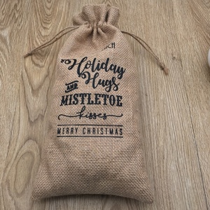 Rustic Hemp Burlap Linen Drawstring Christmas Jute <strong>Wine</strong> Bottle <strong>Bag</strong> Gift <strong>Wine</strong> Packaging <strong>Bag</strong> - Product Image 2