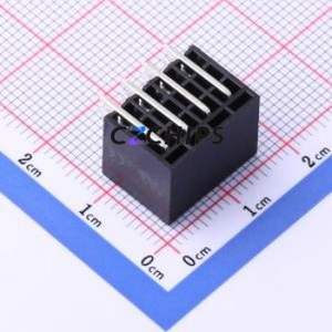 KF2EDGSR-3.5-2*4P Plug-in Terminal Block Bent Lead Through Hole,P=3.5mm Board-to-Board / Socket - Closed 2x4P 3.5mm Black - Product Image 2