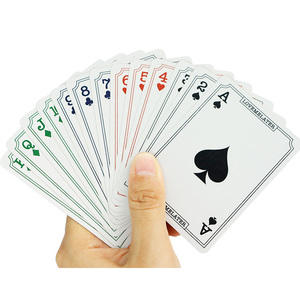 Tùy Chỉnh Được Thiết Kế 100% PVC Nhựa Không Thấm Nước Chơi Thẻ Vàng Đỏ Cho Sòng Bạc Cổ Điển Quảng Cáo Poker Cho Thiết Lập Với Tùy Chỉnh - Product Image 3