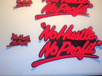No Hustle No Profit parche personalizado al por mayor número-letra Chenille parche hierro en bordado toalla Chenille carta parche para tela