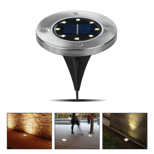 8 LED de la noche de seguridad con energía Solar jardín luz subterránea por vía de planta Solar las luces - Product Image 4