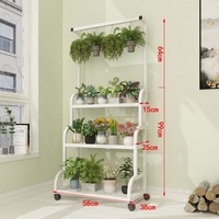 Vas sudut balkon roda baja taman putih dengan tampilan besi tempa Pot tanaman logam dan dudukan bunga grosir untuk penggunaan rumah