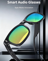 Lunettes Audio Intelligentes Sans Fil à Oreille Ouverte pour Musique et Appels, Contrôle Tactile, Verres Polarisés UV400, Monture Légère, Idéales pour la Conduite et les Activités de Plein Air