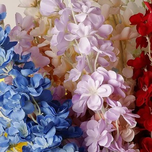 Fleurs artificielles réalistes à 3 têtes, en polyester, faites à la main, décoration moderne pour la maison - Product Image 6