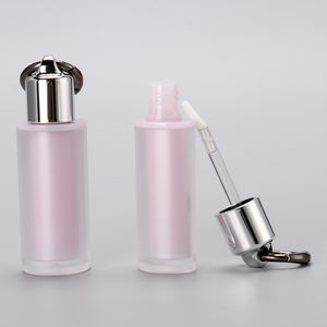 OMI nuovo stile unico 3ml Mini portachiavi contenitore lucidalabbra Eco Friendly carino rosa a due strati a forma di cuore tubo vuoto per olio per labbra - Product Image 4