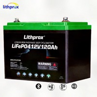 Batterie LiFePO4 à décharge profonde 12V 120AH Grade A pour stockage domestique, BMS intelligent Bluetooth, borne M8, 6000 cycles, CE RoHS IP67, OEM ODM