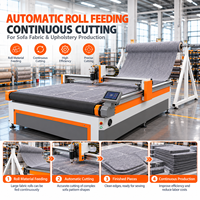 Mesin Pemotong Kain Sofa CNC Otomatis dengan Konveyor dan Pisau Digital untuk Pembuatan Pelapis
