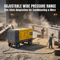 Compresseur d'air haute pression Atlas Copco Vnano V1200 25 bar 360 psi portable et mobile avec roues