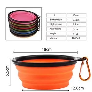 Ciotola pieghevole cane gatto Pet pieghevole viaggio esterno portatile pieghevole acqua potabile alimentazione <span class=keywords><strong>Slow</strong></span> Food ciotola - Product Image 5