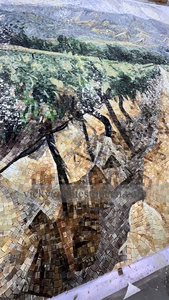 Mosaïque murale <span class=keywords><strong>en</strong></span> verre de luxe personnalisée, découpée à la main, pour la décoration du salon, avec un design de pots de fleurs, arts de la mosaïque - Product Image 6