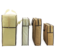 Sac de rangement pliable pour couettes et couvertures, en non-tissé respirant, avec fenêtre transparente en PVC et logo personnalisé