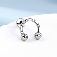 TOPOSH Filetage Interne CBR Helix Stud Titane Dos Plat Boucle D'oreille Cartilage Boucle D'oreille Tragus Boucle D'oreille pour les Femmes