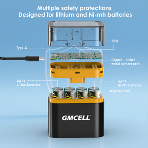 GMCELL ニッケル水素電池 1.2V AA 充電式 <span class=keywords><strong>Ni</strong></span>-<span class=keywords><strong>MH</strong></span> バッテリー 高容量 1500mAh 2600mAh おもちゃ用8スロットスマート充電器付き - Product Image 2