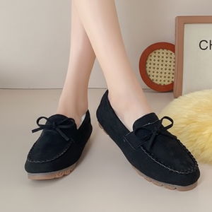 Mocassini invernali caldi da donna ZG8891-1 nastri scamosciati - Product Image 1