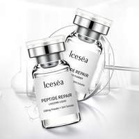 Sérum réparateur anti-âge et éclaircissant personnalisé OEM à base de peptides et d'acide hyaluronique, solution liquide sous marque privée pour le soin du visage