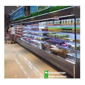 <span class=keywords><strong>Réfrigérateur</strong></span> vitrine verticale à température unique pour supermarché commercial, pour fruits et légumes, présentoir ouvert multi-niveaux - Product Image 3