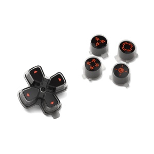 Botones de Acción D-pad Personalizados en Tres Tonos: Negro, Transparente y Naranja, Símbolos Rediseñados, Botones Frontales D-pad para el Control de PS5 - Product Image 5
