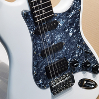 Guitare électrique complète GALYDA 39 pouces, corps plein, blanc mat, kit de démarrage pour débutant avec amplificateur, sac et sangle, 22 frettes, éclairage S-S-H, en érable