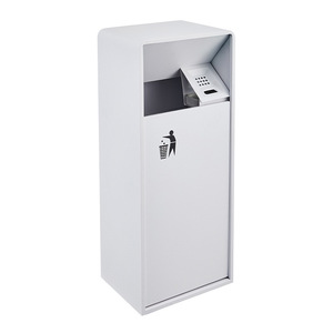 Stainless Steel Outdoor Trash Can With Ashtray Integrated Sorting <b>Bin</b> For Hotel And Public Use - Product Image 4