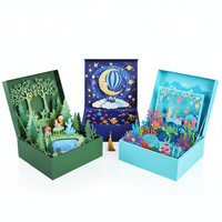Boîte en papier rigide personnalisée avec motif 3D, fermeture magnétique, revêtement UV, gaufrage, emballage de luxe pour anniversaire