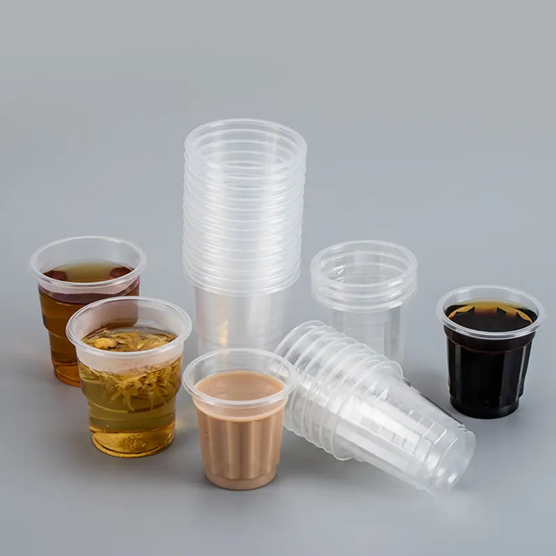 Lidsmilk 차와 사용자 정의 인쇄 투명 플라스틱 PP PET 컵 플라스틱 컵 주스 커피 우유 차 차가운 음료 테이크 어웨이 컵