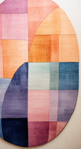 พรมปูพื้นขนสัตว์สีรุ้งแบบแฮนด์เมดผ้าขนสีรุ้งแนวแอบสแตรกแบบทันสมัยสำหรับบ้านสำนักงานห้องนั่งเล่นสำหรับเด็กมีขนาด4*6 9 * - Product Image 5