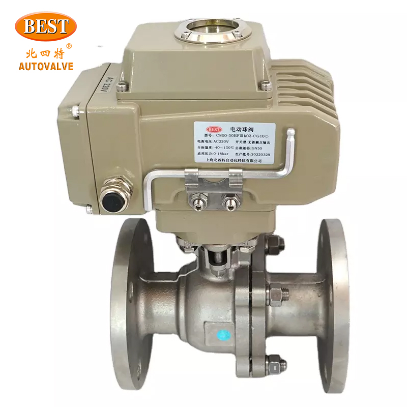 C800 SS304 SS316 углеродистая сталь нержавеющая сталь 2 дюйма 3 дюйма 2/2 путь Электрический шаровой клапан с электроприводом 4 20 мА