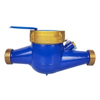 Compteur de débit d'eau fileté à entraînement magnétique Shengda Mechanical ISO Multi-Jet Dry Dial IP68 OEM en laiton 3/4, vente en gros